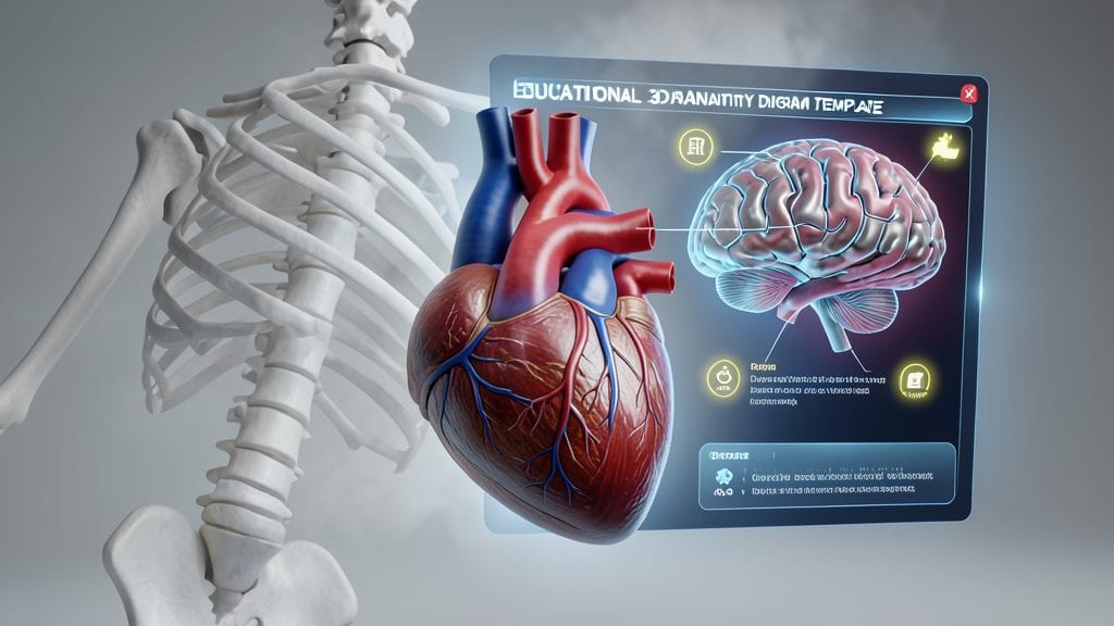 Educational 3D Anatomy Diagram Template